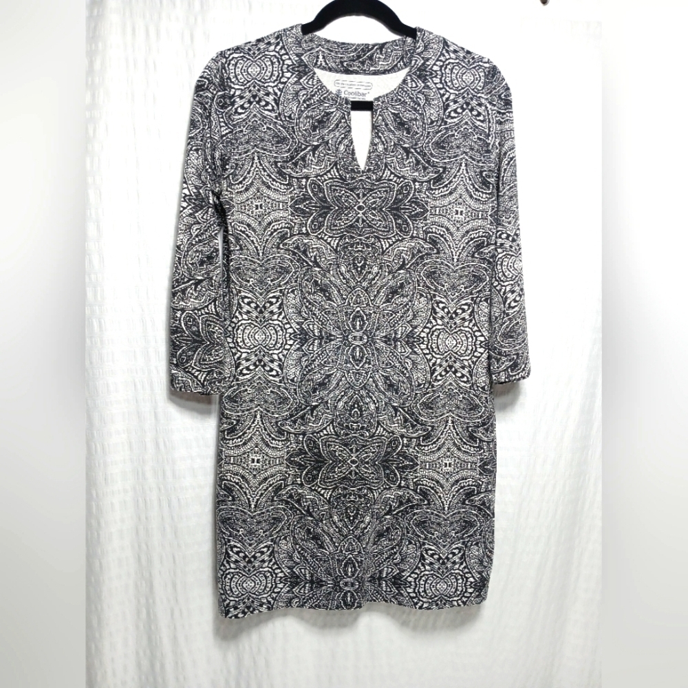 Coolibar Oceanside Tunic  Sun Protection 3/4 Sleeve Dress .Size S